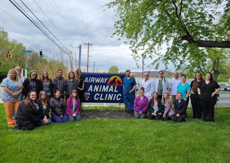Carousel Slide 9: The staff of Airway Animal Clinic